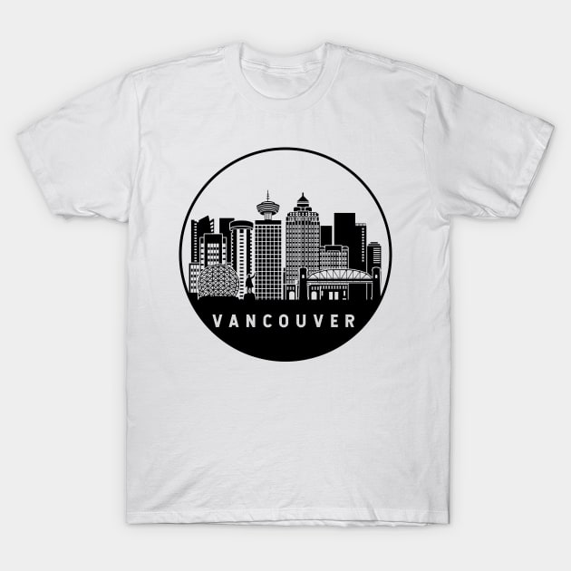 Vancouver Canada Skyline T-Shirt by ThyShirtProject - Affiliate